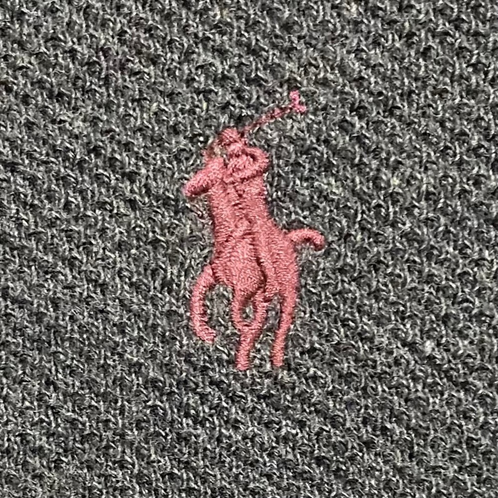 Polo Ralph Lauren Men's Gray Pima Cotton Quarter Zip Sweater Sz L Elbow Patches - Picture 4 of 15